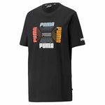 Herren Kurzarm-T-Shirt Puma Essential Logo Repeat Graphic Schwarz