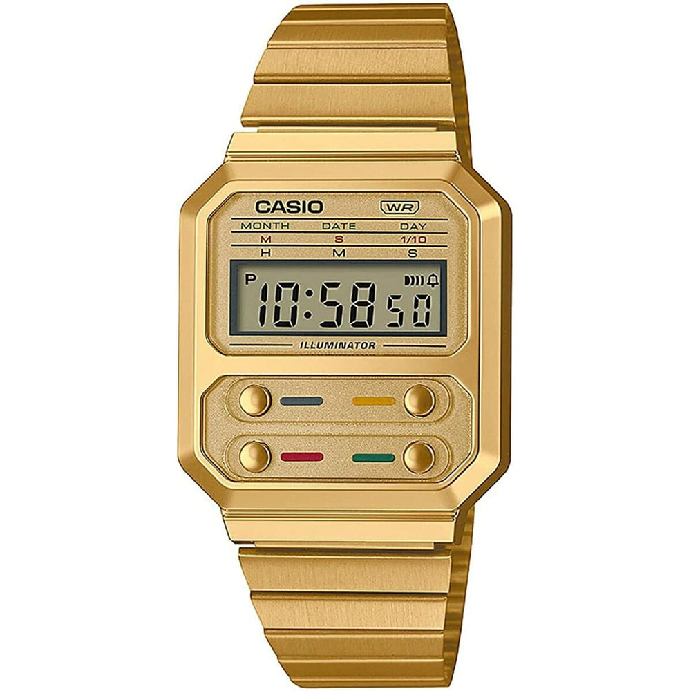 Unisex-Uhr Casio A100WEG-9AEF Golden Vintage Multifunktion