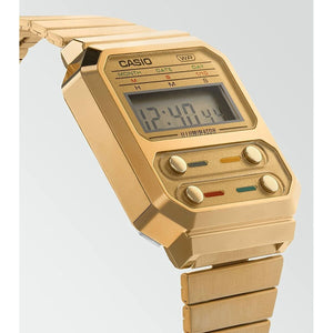 Unisex-Uhr Casio A100WEG-9AEF Golden Vintage Multifunktion