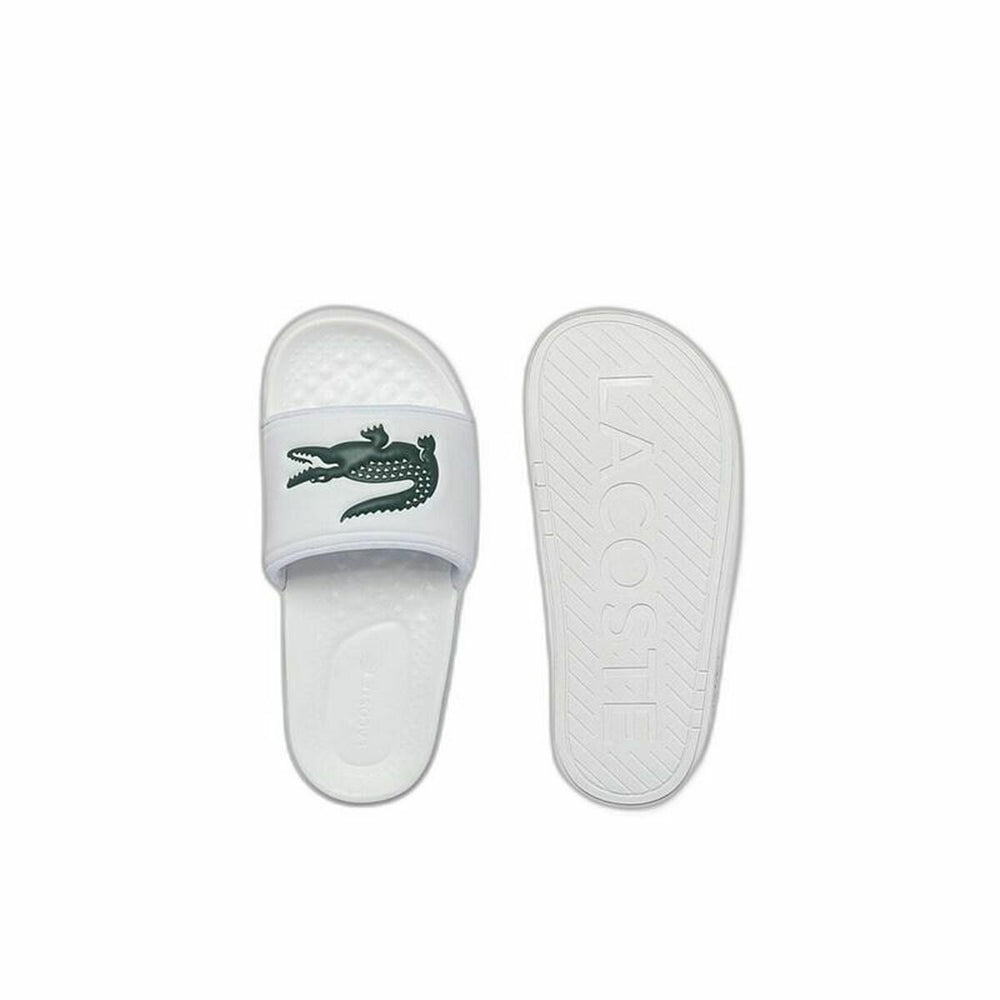 Badelatschen für Frauen Lacoste Croco Dualiste Synthetic Logo Strap Weiß