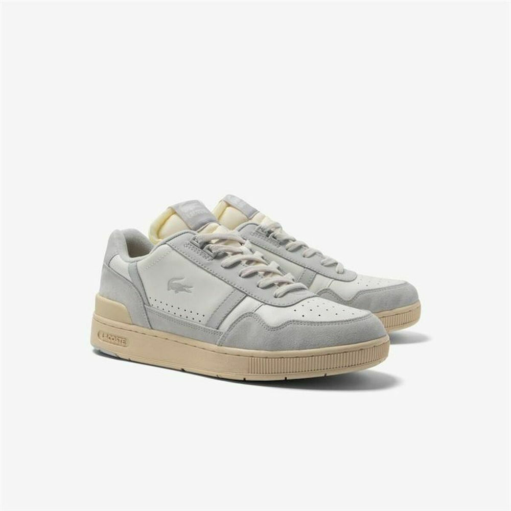 Herren Sneaker Lacoste T-Clip Leather Tonal Grau