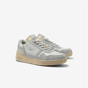 Herren Sneaker Lacoste T-Clip Leather Tonal Grau