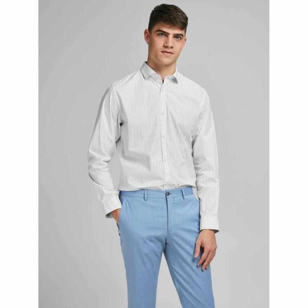 Herren Langarm-Hemd Jack & Jones Weiß