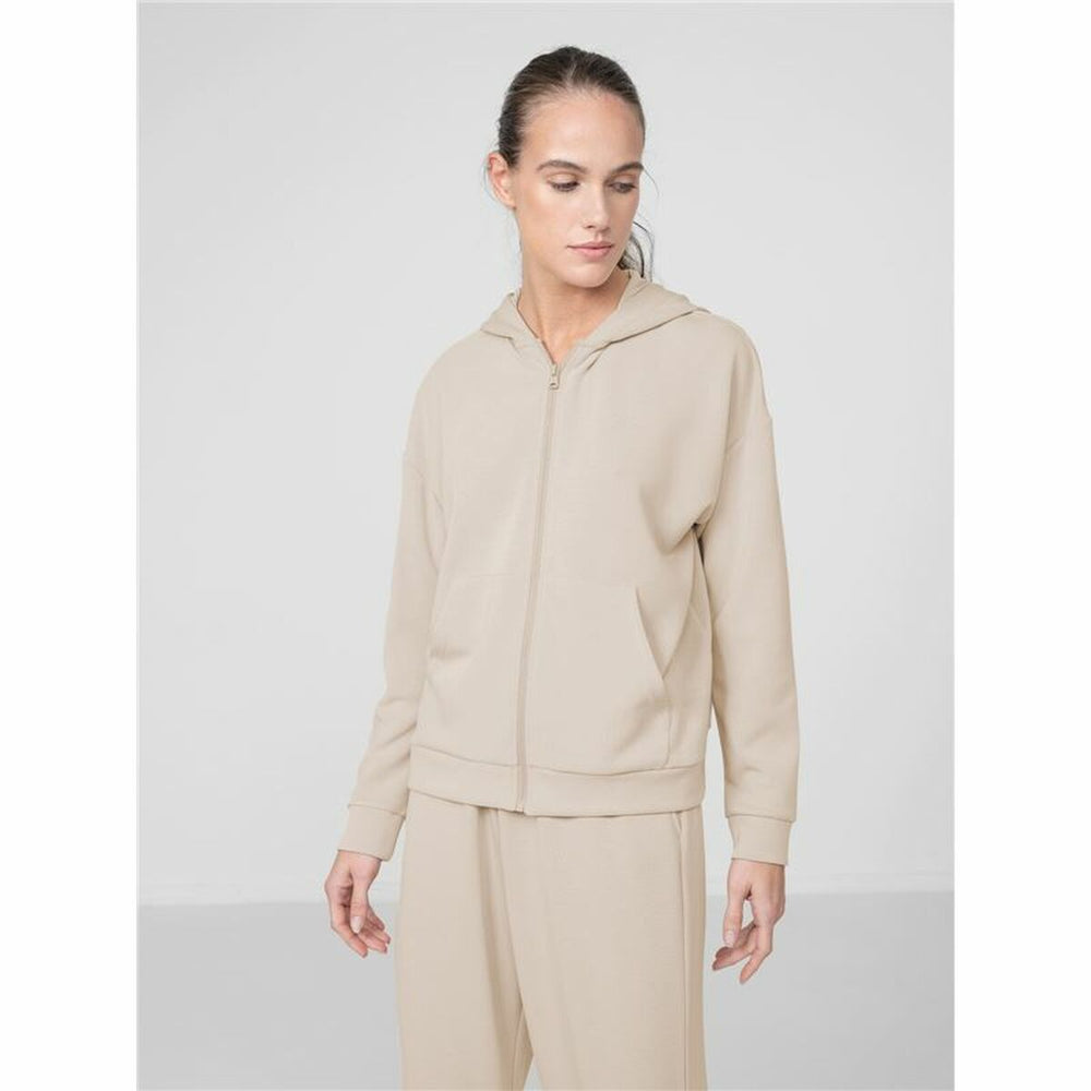 Damen Sweater mit Kapuze 4F modal Beige