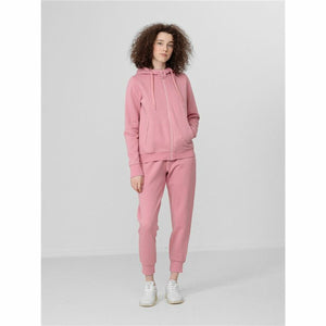 Damen Sweater mit Kapuze 4F Zip Up Rosa