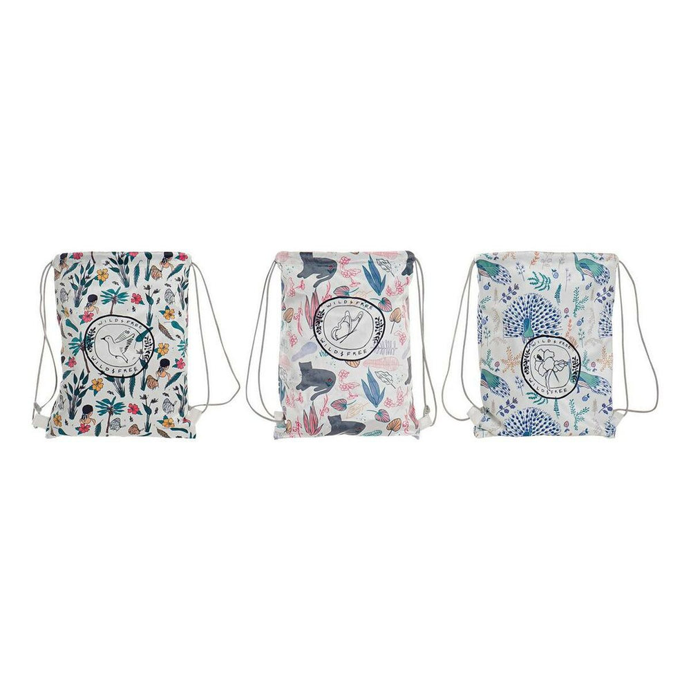 Rucksack DKD Home Decor Velvet Polyester (3 pcs)