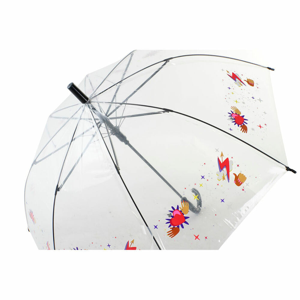 Regenschirm DKD Home Decor Grau Edelstahl PoE Lila