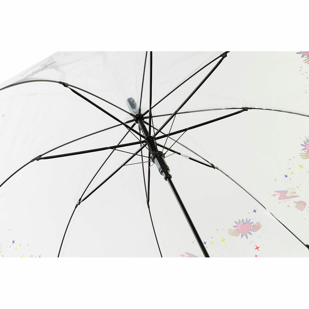 Regenschirm DKD Home Decor Grau Edelstahl PoE Lila