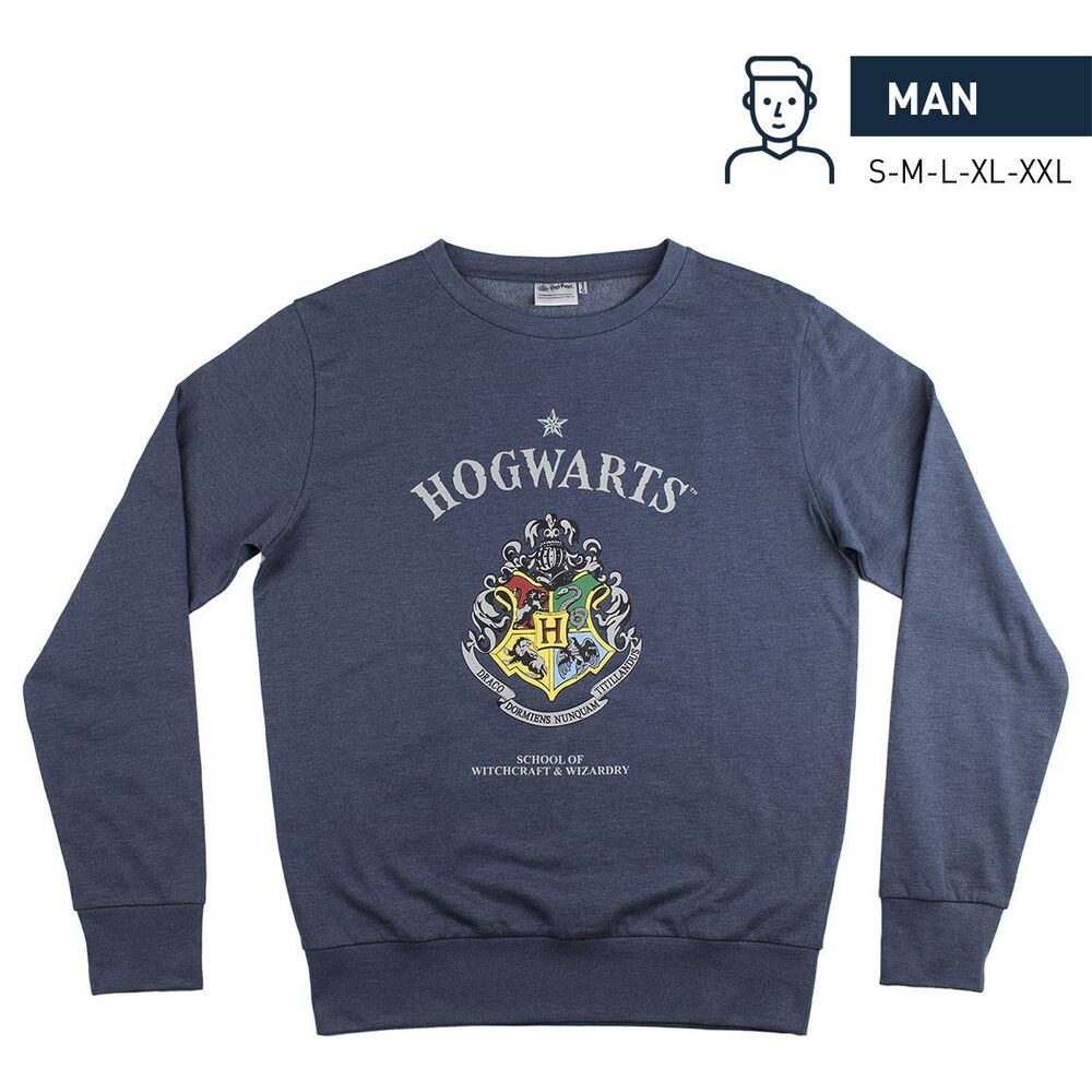 Herren Sweater ohne Kapuze Harry Potter Dunkelblau