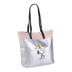 Handtasche Snoopy Silberfarben (38 x 32 x 13 cm)