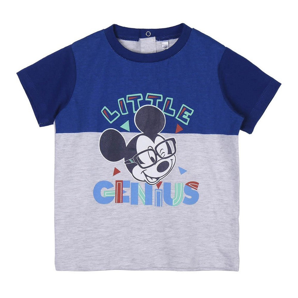 Kurzarm-T-Shirt für Kinder Mickey Mouse Blau 2 Stück