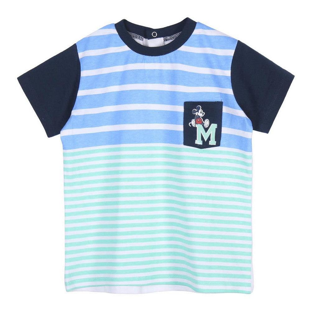 Kurzarm-T-Shirt für Kinder Mickey Mouse Blau 2 Stück