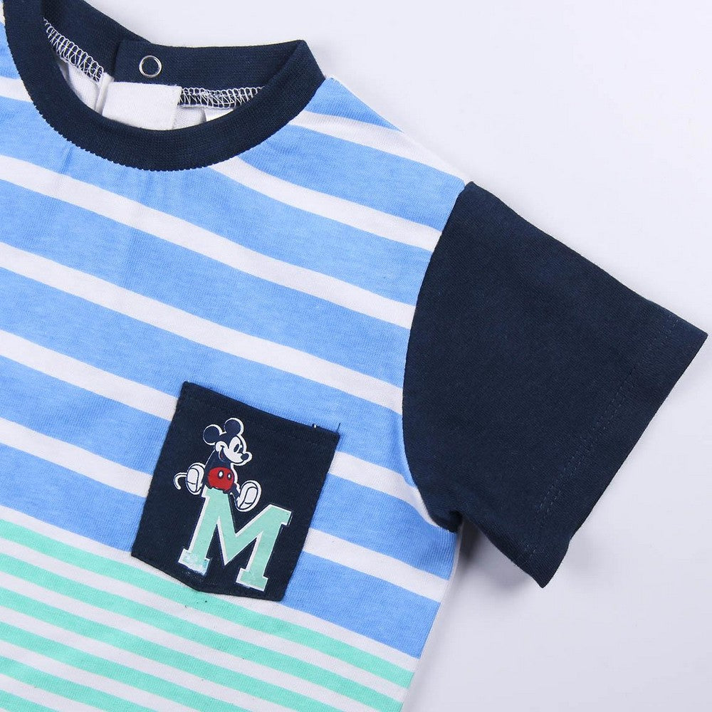 Kurzarm-T-Shirt für Kinder Mickey Mouse Blau 2 Stück