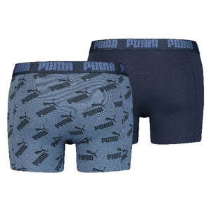 Herren-Boxershorts Puma Aop 100001512 003 Blau (2 uds)