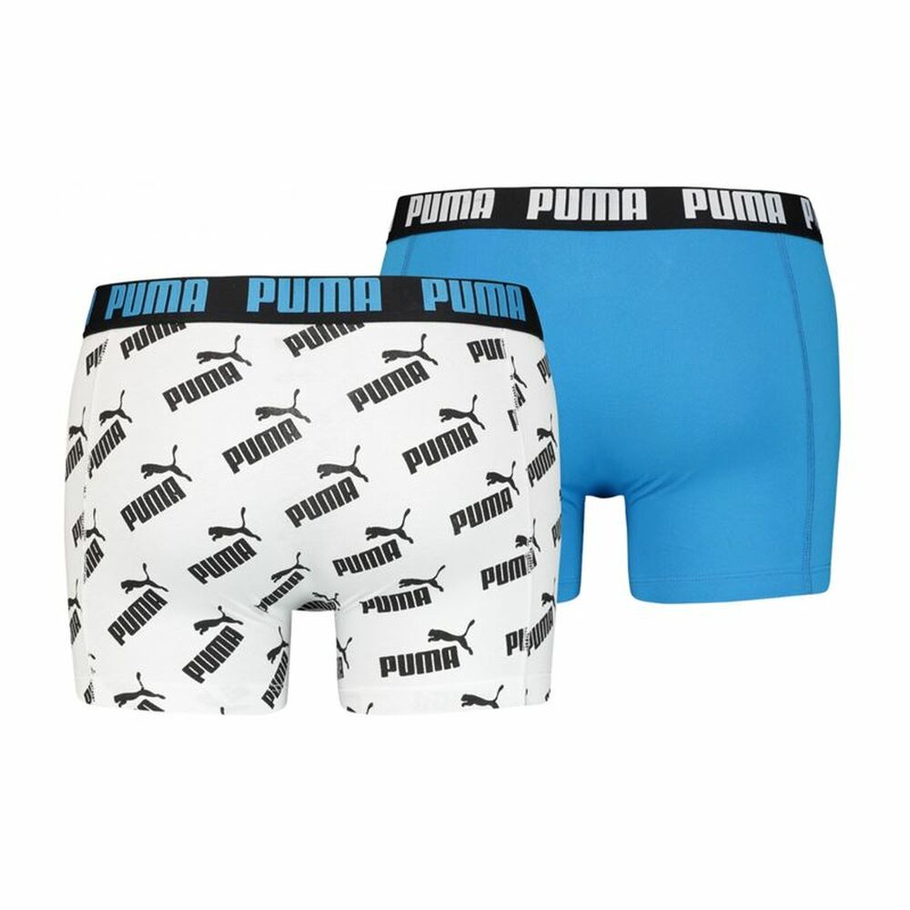 Herren-Boxershorts Puma All Over Print Weiß (2 pcs)