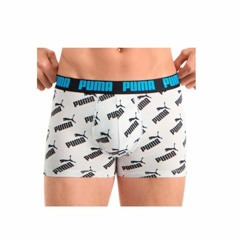 Herren-Boxershorts Puma All Over Print Weiß (2 pcs)