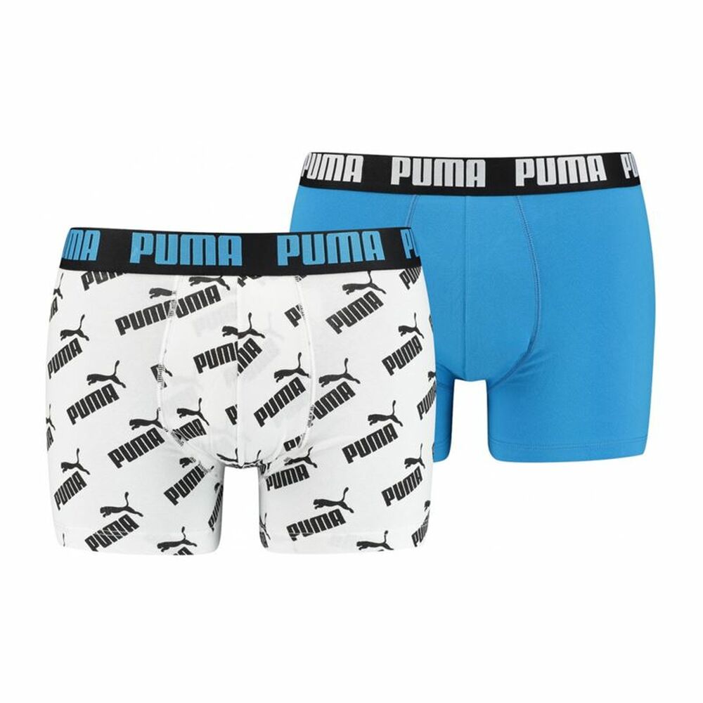 Herren-Boxershorts Puma All Over Print Weiß (2 pcs)