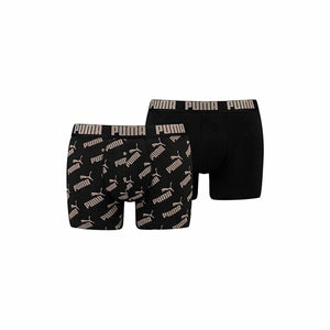 Herren-Boxershorts Puma Basic Schwarz 2 Stücke