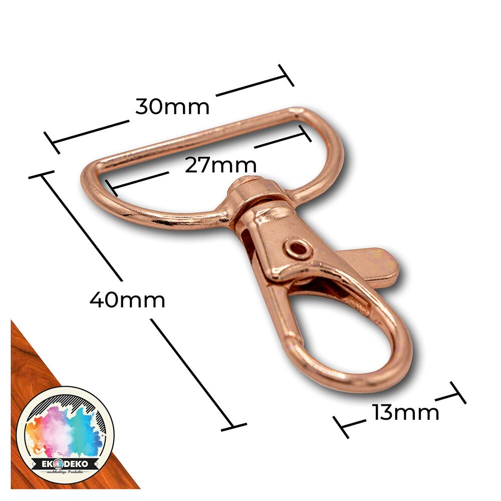 Borte-Karabiner Rotgold 25 pcs (Restauriert A+)