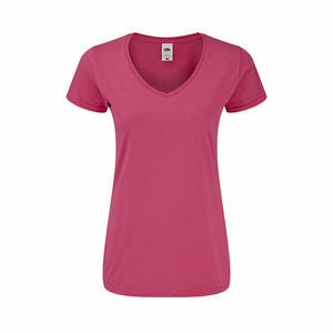 Damen Kurzarm-T-Shirt 141327 100 % Baumwolle